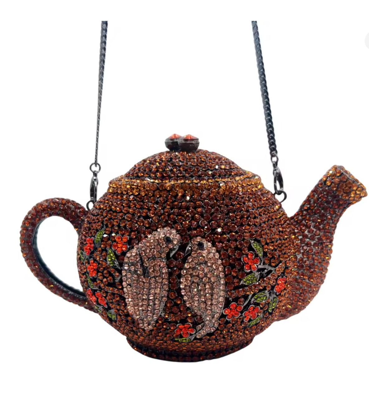 Glam Teapot Crystal Clutch